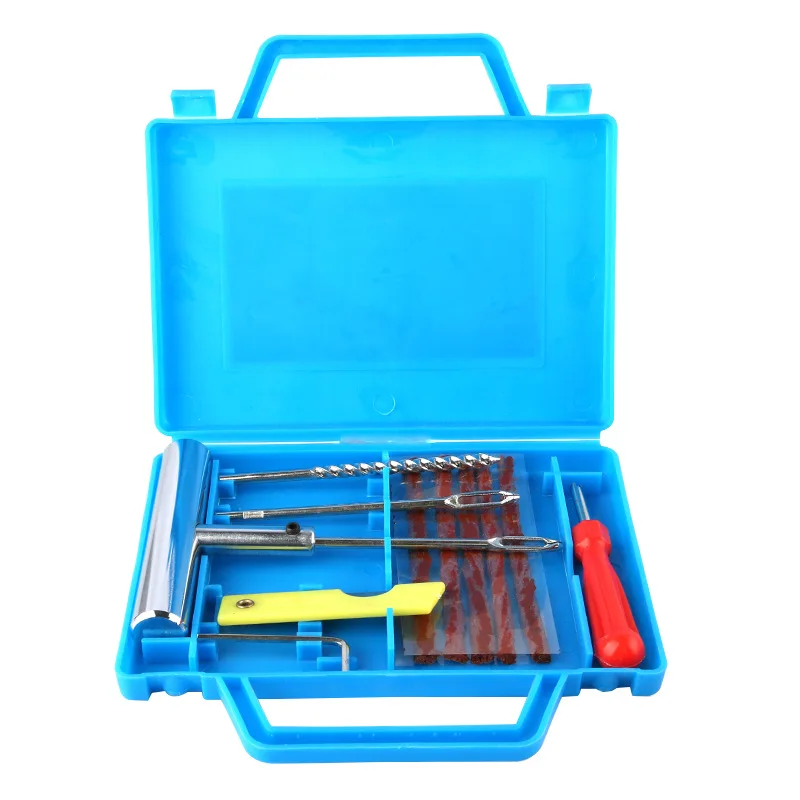 

11pcs Tire Repair Kit Car Motorcycle Bike Emergency Heavy Duty Tubeless Tire Puncture Professional Repair Kit Plug Set