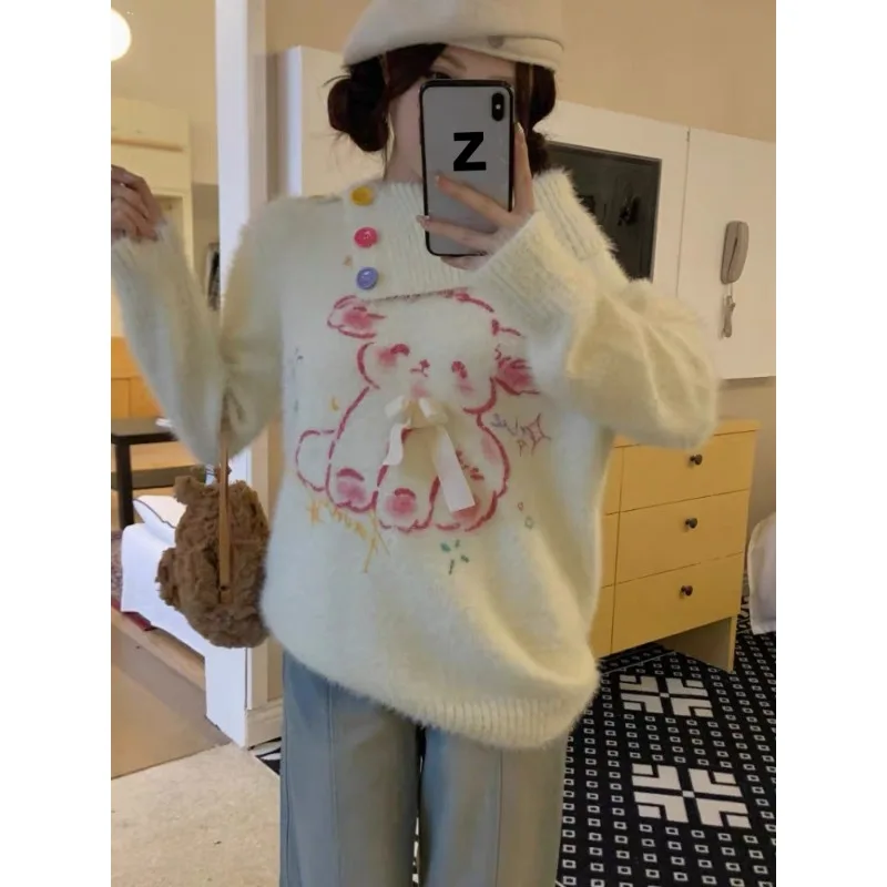 Женские пуловеры свитера осенне-зимний свитер с круглым вырезом и длинным