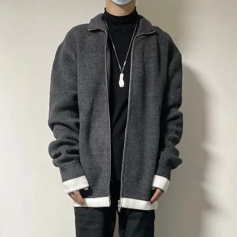 

Шерстяной вязаный свитер Maison Margiela с высокой горловиной на молнии для мужчин и женщин, Осень-зима