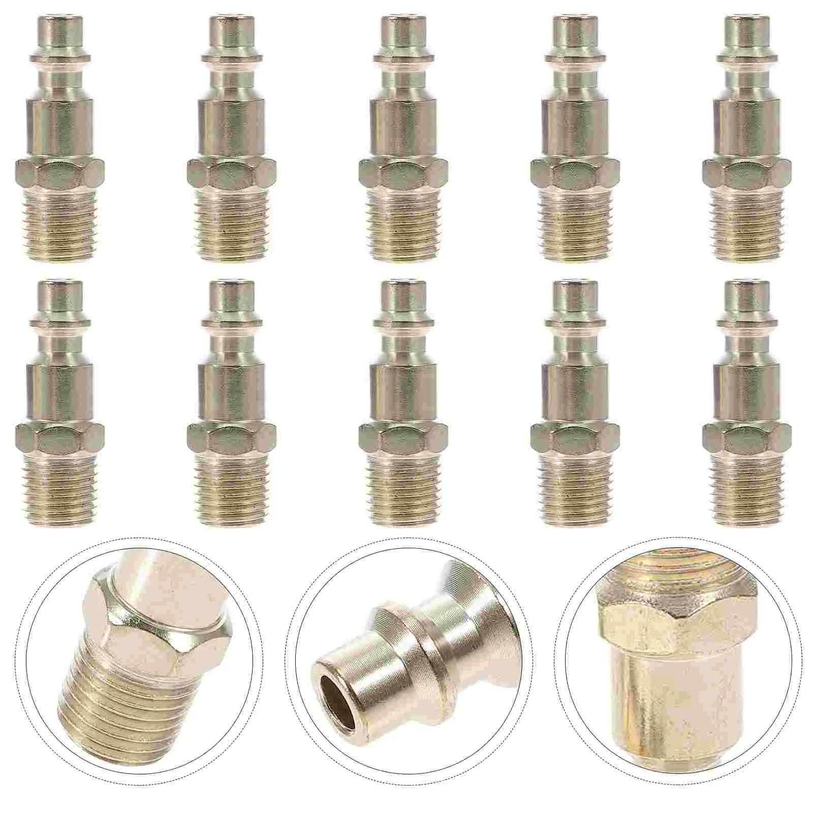 

10pcs Air Hose Fitting Crimp Cinch Crimp Fitting Air Pipe Adapter