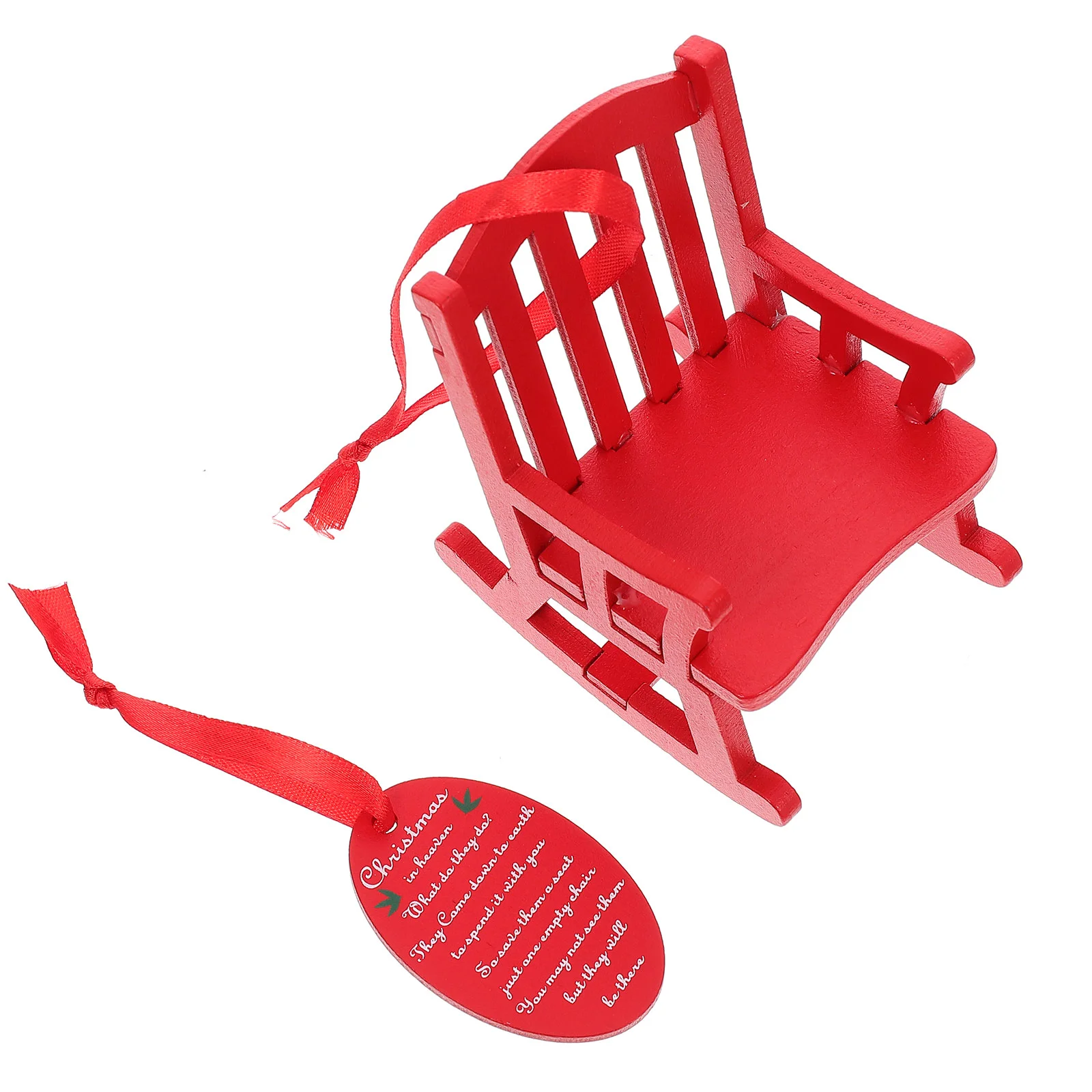 

Small Rocking Chair Ornaments Xmas Pendant Mini House Decoration Furniture Desktop Tabletop Miniatures