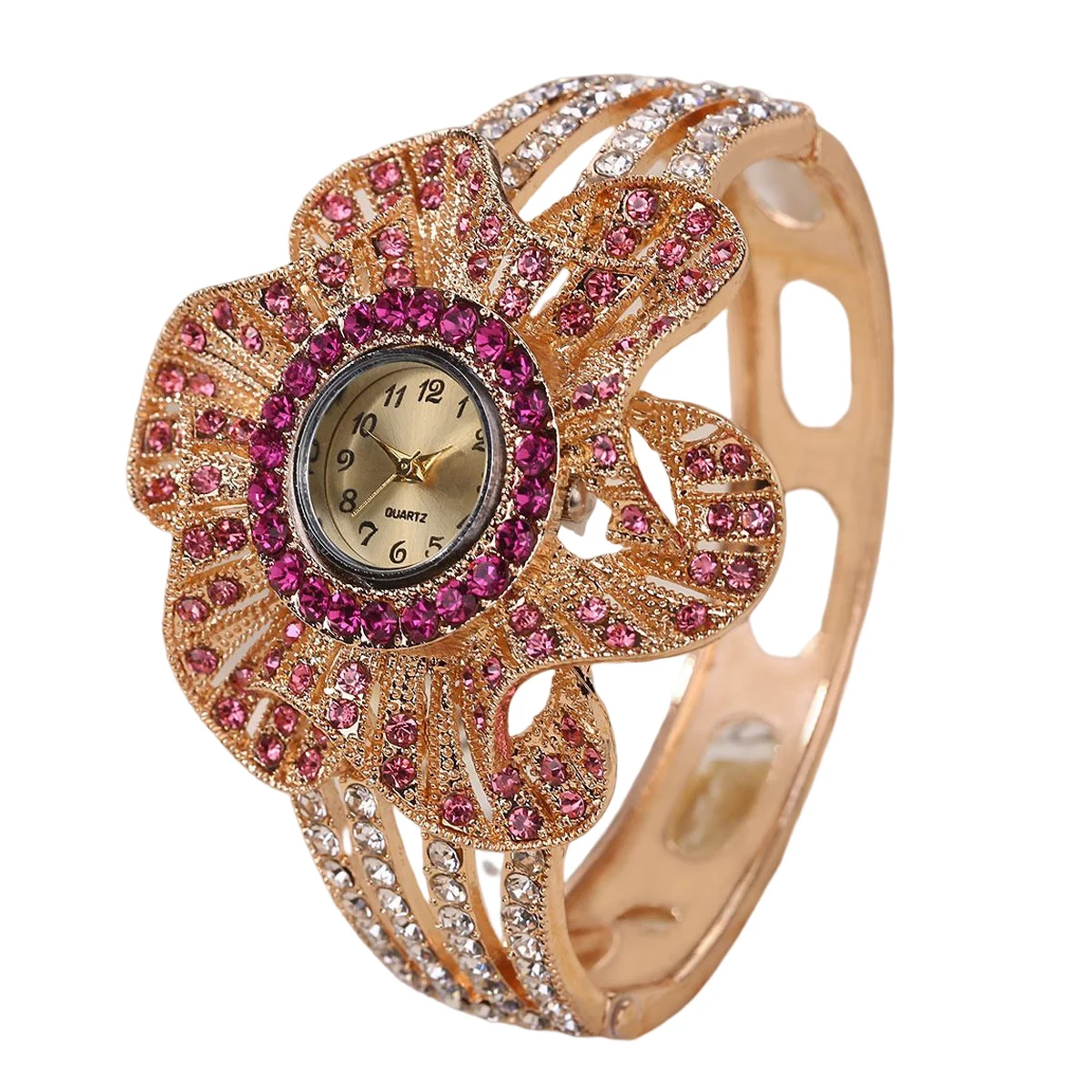 

Wristwatches Daily Wear Accessory Metal Dials Watch with Jewelry Clasp for Birthday Stage Party Show