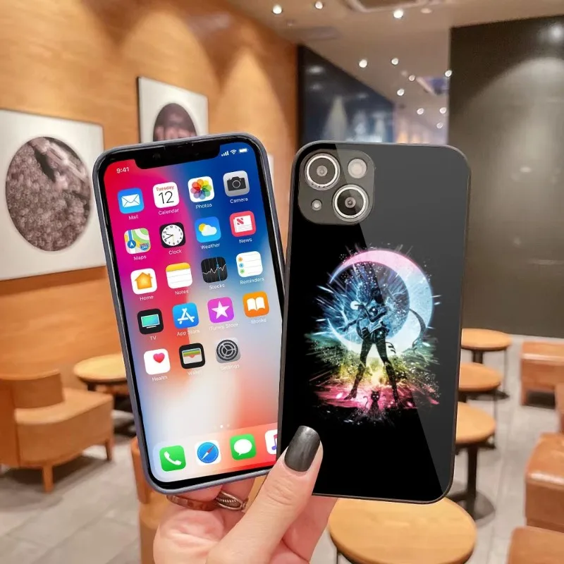 

Чехол для телефона Сейлор Мун, чехол неоновый из жидкого стекла для iPhone 14, 13, 12, 11 Pro Max, X, XR, XS, 8, 7 Plus