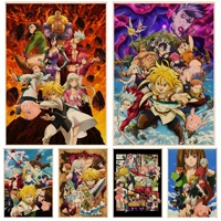 the seven deadly sins anime movie posters kraft paper vintage poster wall art painting study posters wall stickers