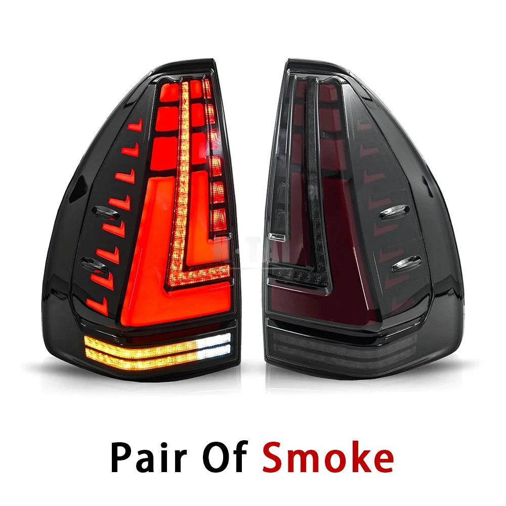 

Пара задних фонарей в сборе для Toyota Prado/120 2003-2009, задние фонари, светодиодный задний фонарь, стоп-сигнал, фары дальнего света, задние противотуманные фары