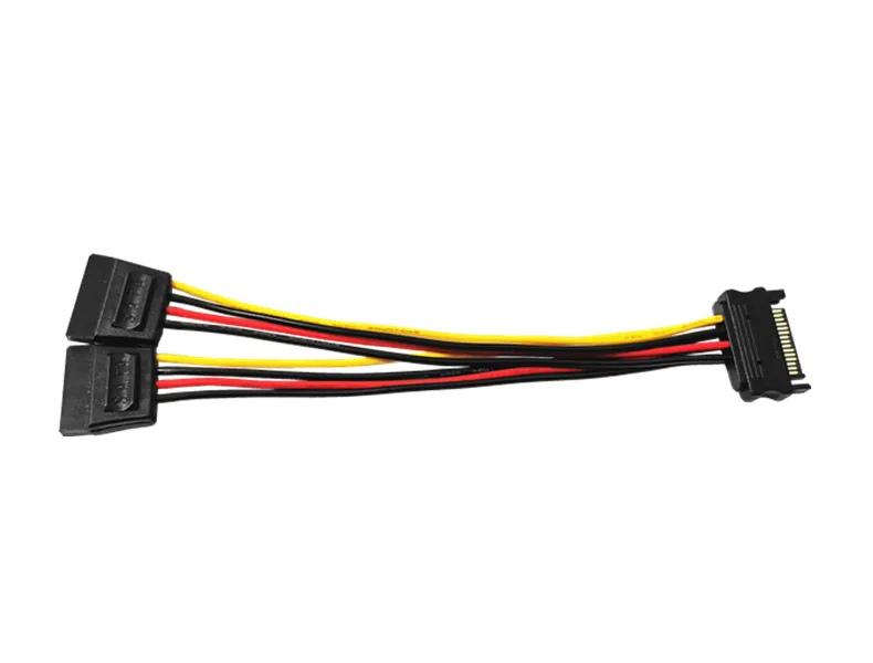 1 шт. 18 см 90 градусов прямой коленчатый SATA 15-контактный штекер на 2x15P Женский Y