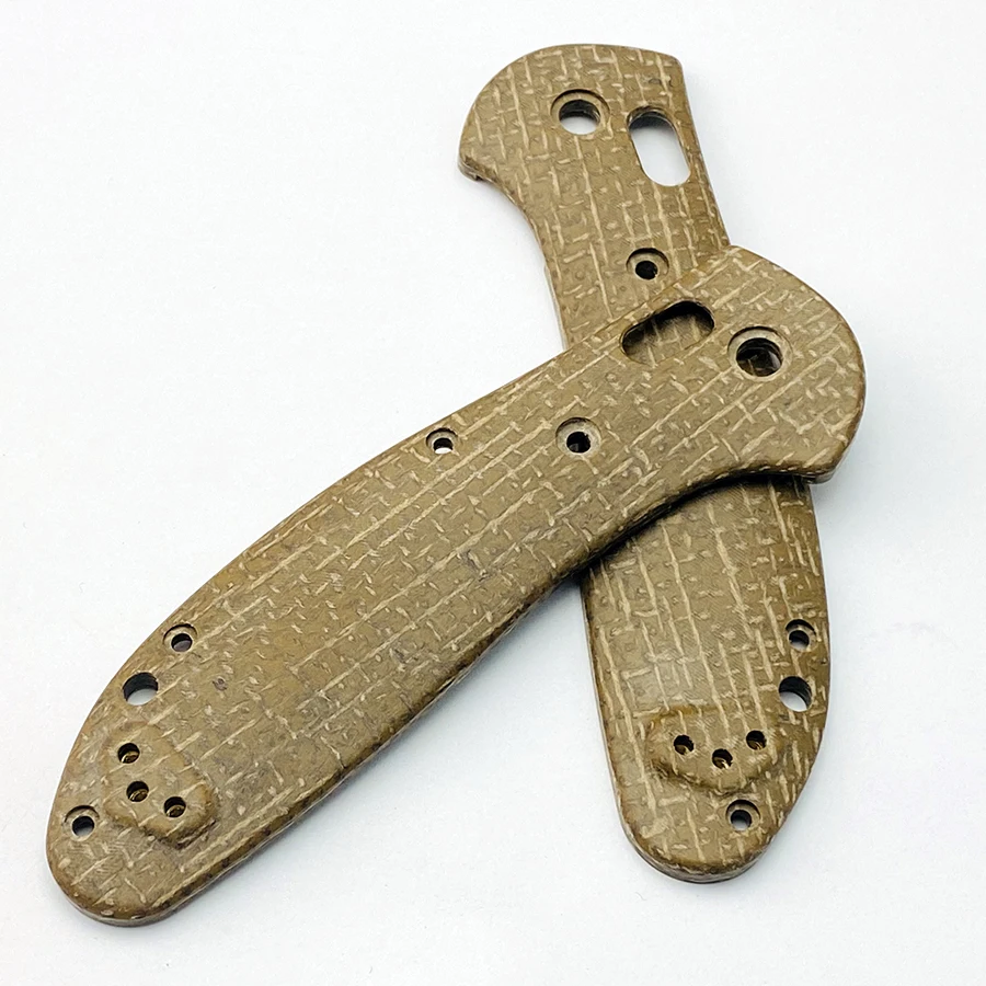 1pair Micarta Blade Handle Patch for BM 550 / 551 Knife Folding With Support Shaft Screw Material DIY Accessories - купить по