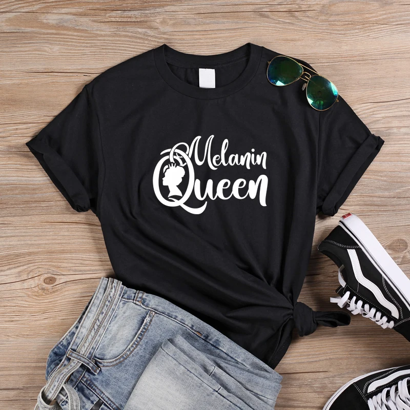 ONSEME футболка с графическим рисунком королевы меланина феминистские футболки для