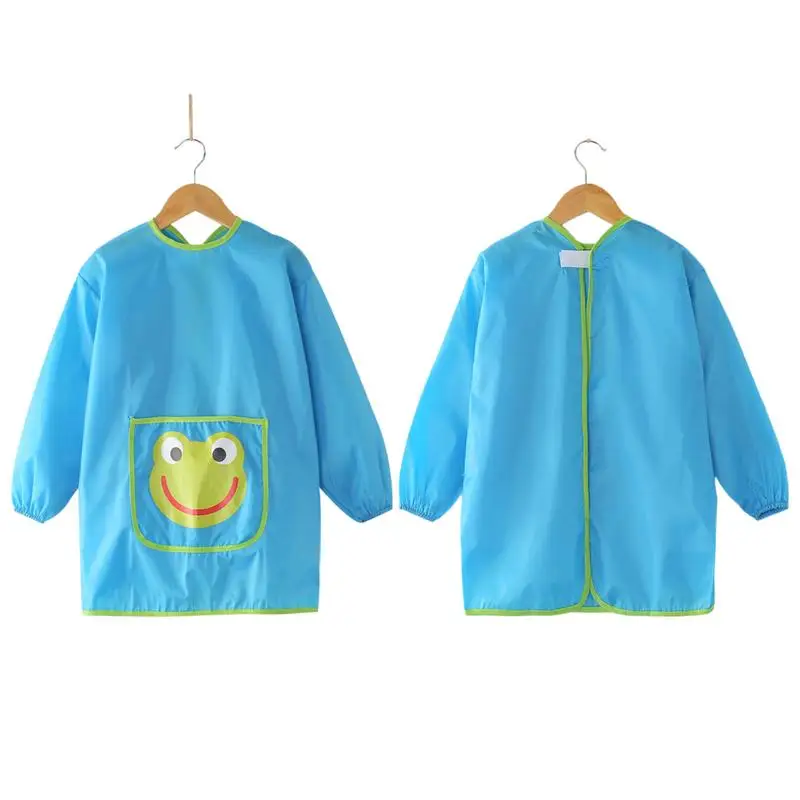 

Art Smock Cute Frog Child Painting Apron Children's Waterproof Artist Smocks With Long Sleeve And Large Pocket For Kids