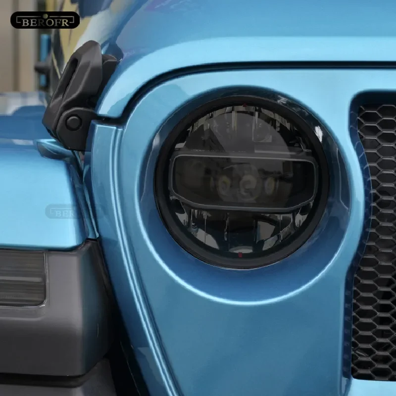 Защитная затеняющая пленка для автомобильных фар Jeep Wrangler JL 2019 2020 дымчато-черная