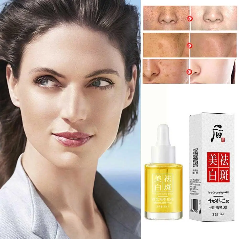 

30ml Women Whitening Freckle Removal Essential Oil Orchid Moisturizing Ageing Care Condensation Essence Face Anti Wrin Y2d5