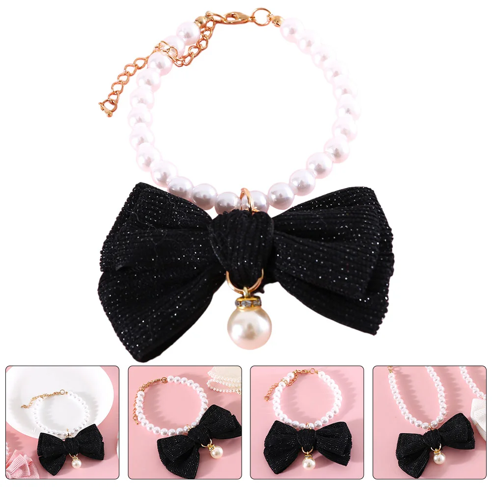 

Pet Collar Lovely Kitten Exquisite Cat Dog Supplies Delicate Portable Puppy Pearl