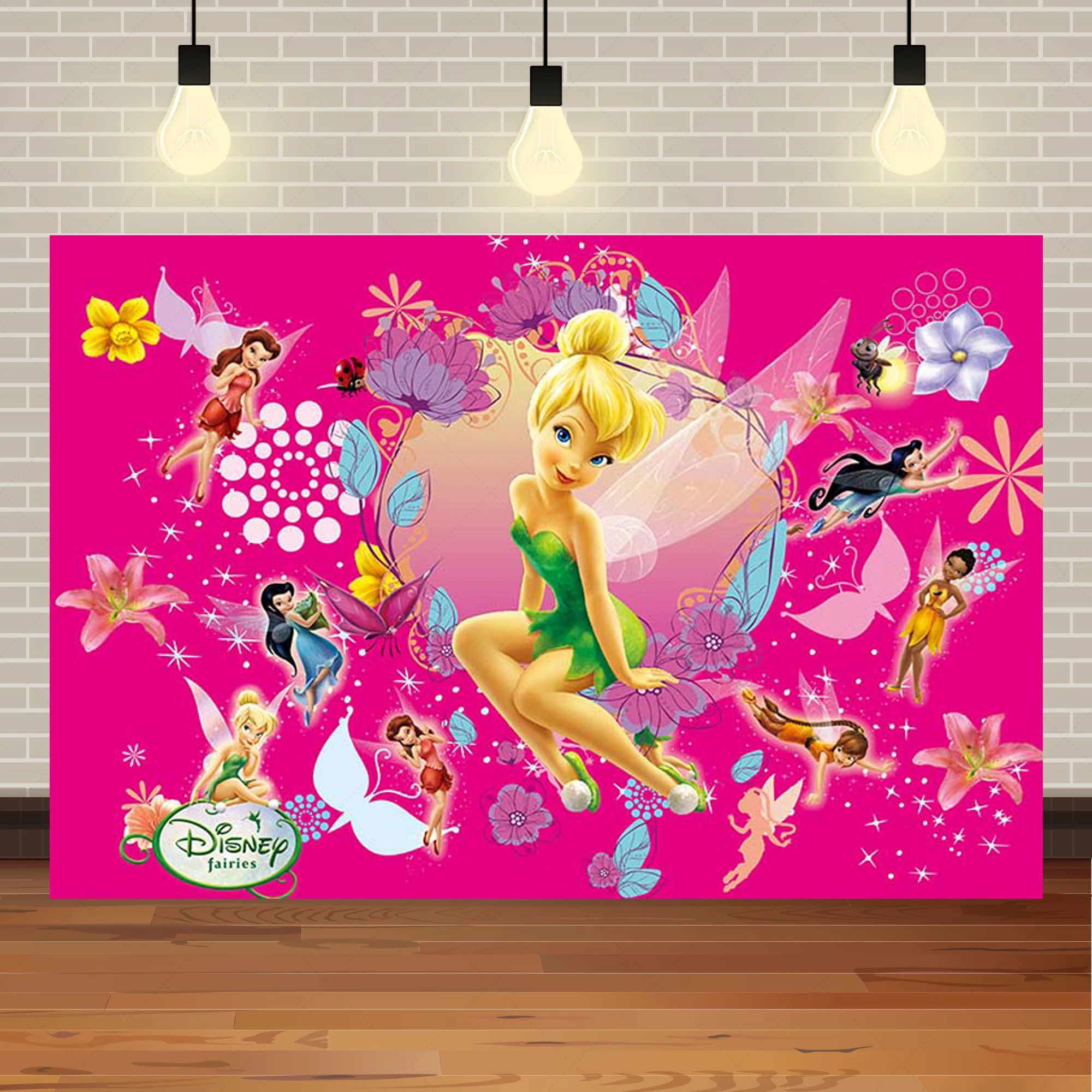 Фон для студийной фотосъемки с изображением Тинкера колокольчика Феи девушки на