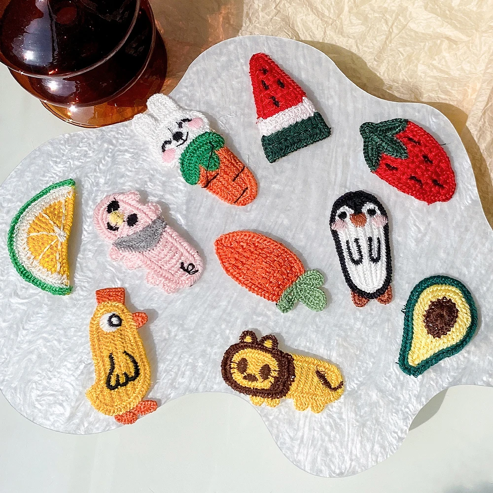 

1Piece Knitted Animal Cartoon Hair Clips For Cute Girls BB Clips Handmade DIY Hairpins Barrettes Headwear Kids Hair Accessories