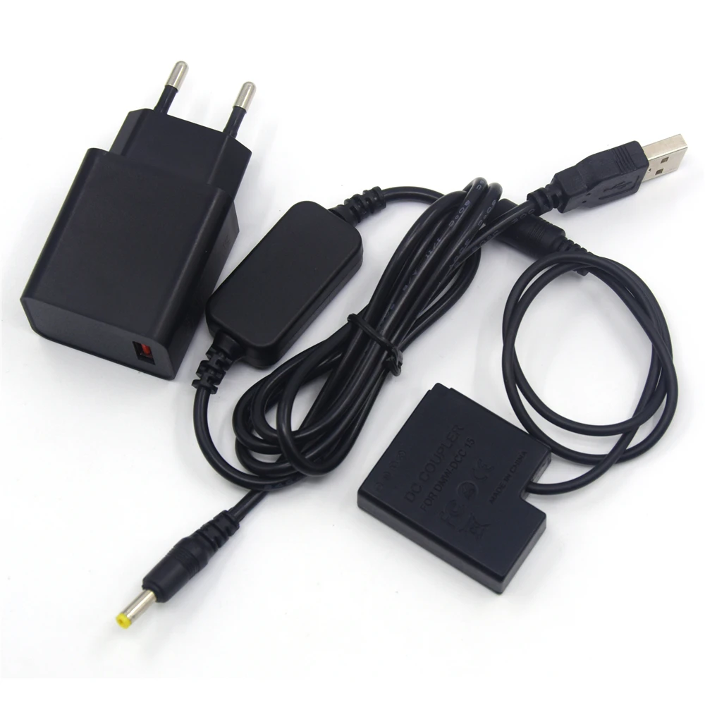 Зарядное устройство QC3.0 18 Вт + USB-кабель питания искусственная батарея для Lumix DMW-BLH7