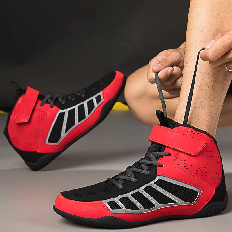 Breathable Wrestling Boxing Shoes for Men Women Athletics Sports Shoes Fighting Boots Size 35-46 Boxing Boots Bodybuilding Shoes