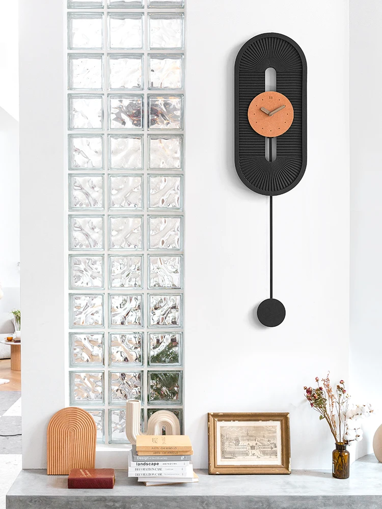 

Nordic Luxury Wall Clock Modern Design Living Room Home Decore Clocks Art Background Wall Decoration Swingable Wall Watch