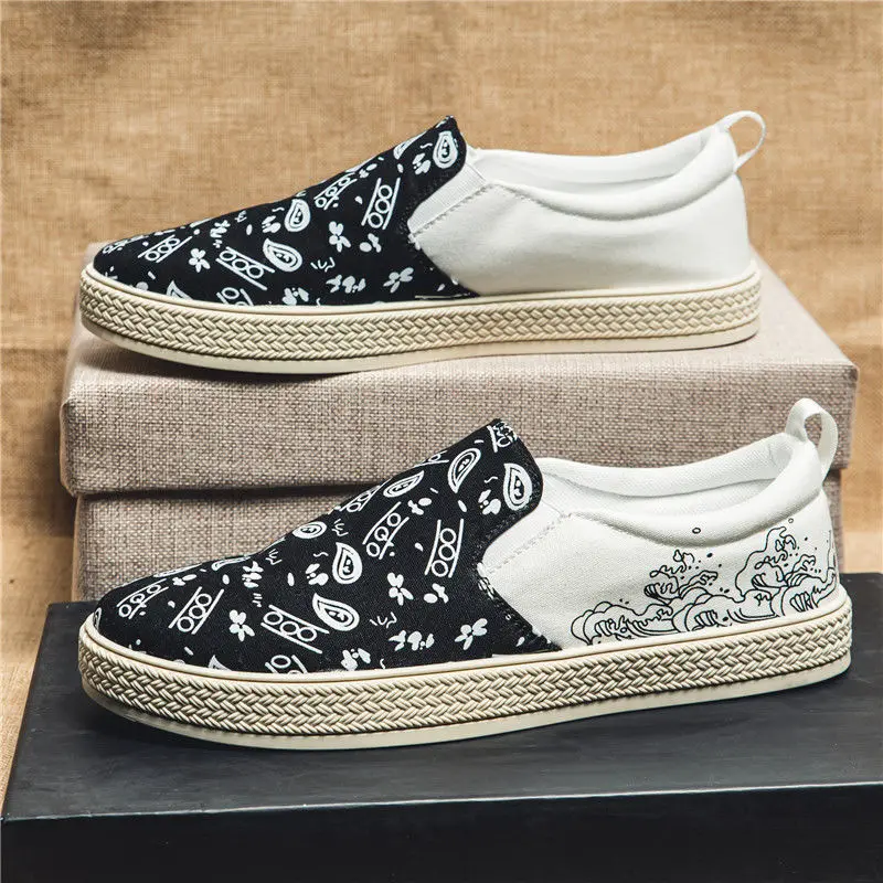 

New Summer Cashew Flower Men Casual Shoes From Men Flats Men Sneakers