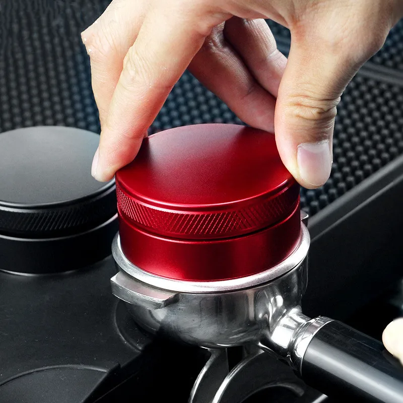 

51/58MM Adjustable Coffee Leveler Macaron Espresso Coffee Powder Hammer Coffee Tamper with Three Angled Slopes