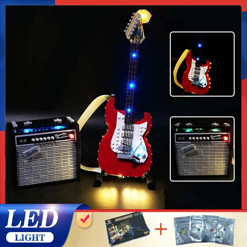 Фото Продвинутый набор светодиодной подсветки для Lego 21329 Fender Stratocaster (только светодиодная подсветка, без модели из блоков) Высокая производительность №4