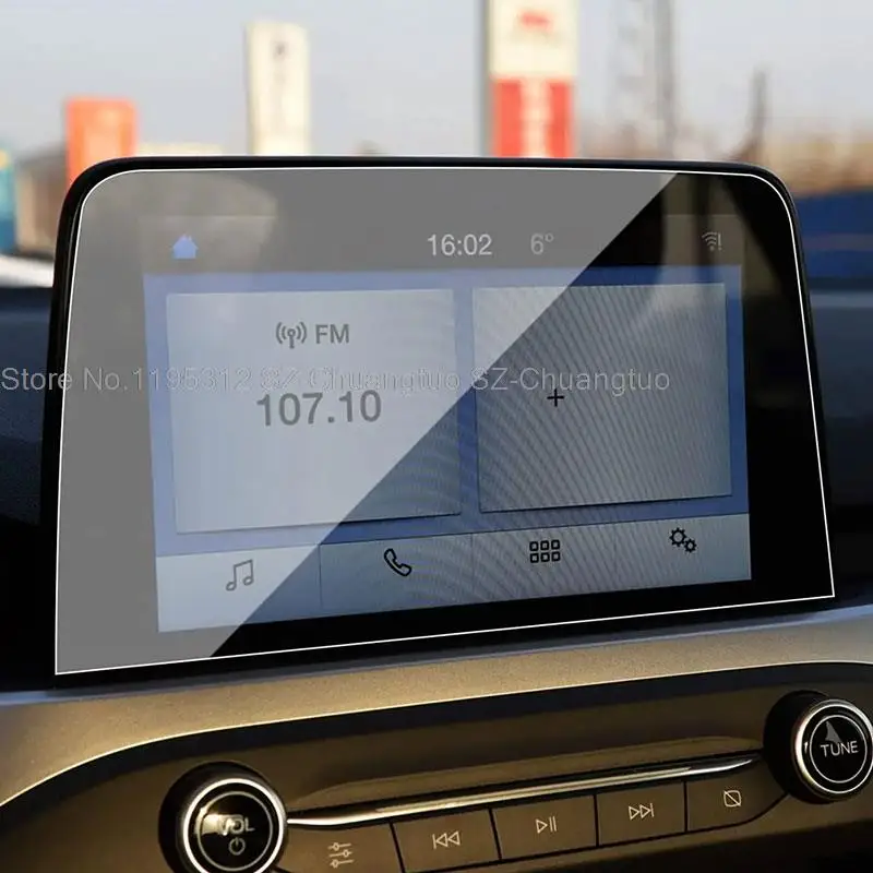 

Защита экрана из закаленного стекла для Ford Escape 2020, 2021, 2022, автомобильная 8-дюймовая пленка с GPS-навигацией для защиты салона автомобиля от царапин