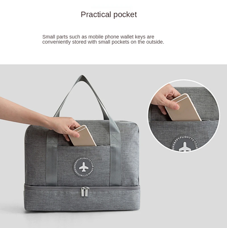 Waterproof Women's Travel Bag Girl's Cute Messenger Handbag Clothes Storage Organizer Shoulder Accessories Supplies Product Gear