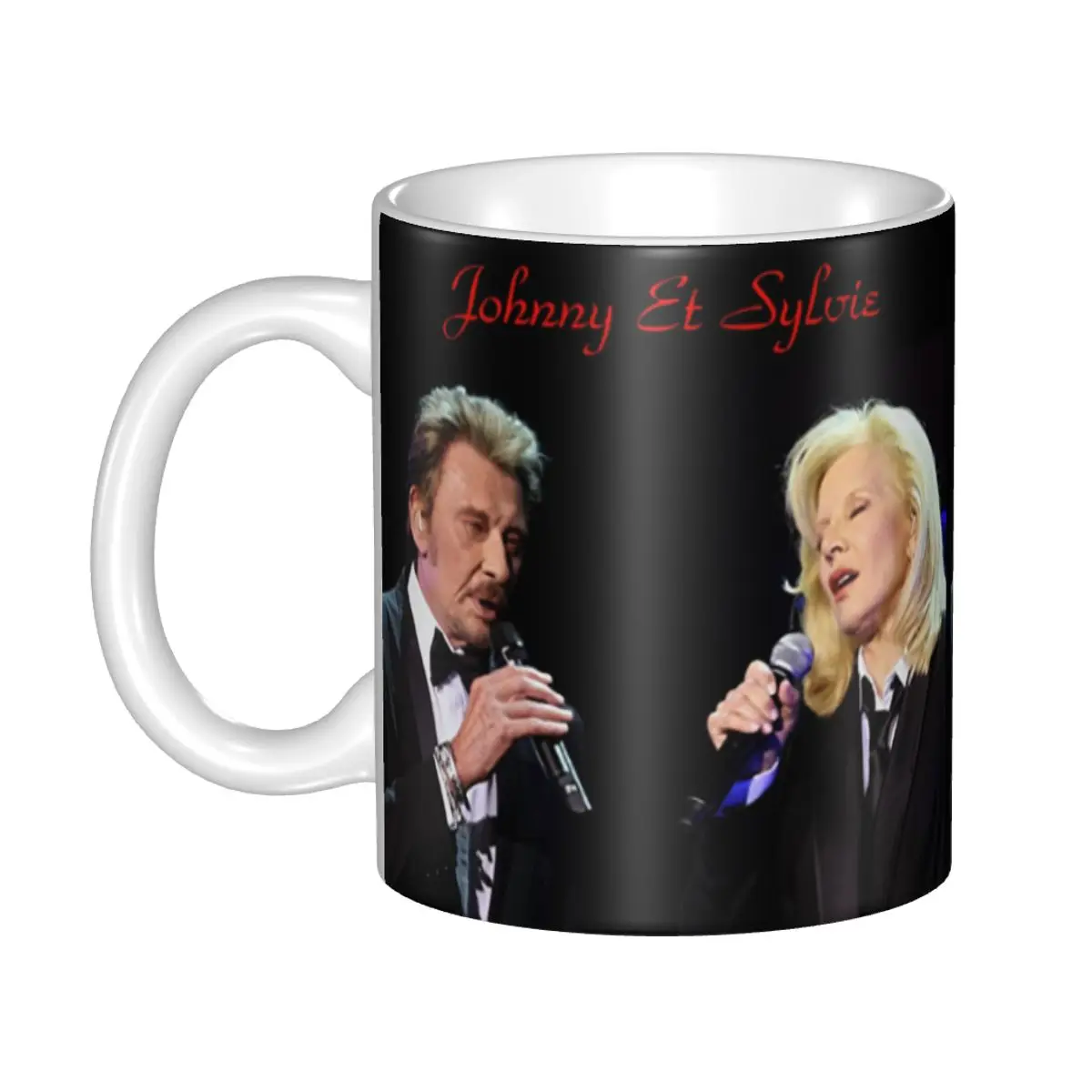 

Customized France Rock Music Johnny Hallyda Coffee Mugs DIY Johnny Hallyday Ceramic Tea Milk Cups