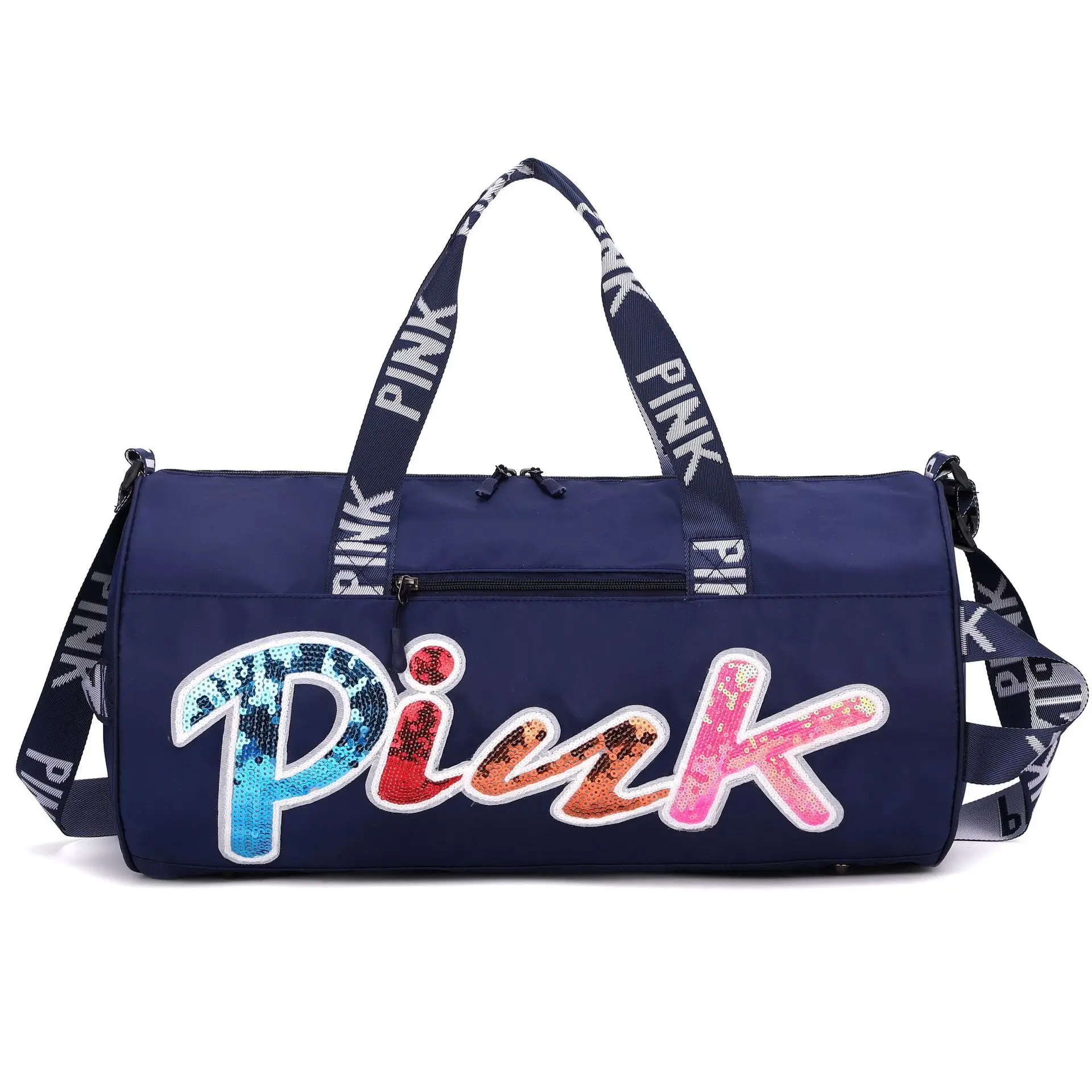 New Personalized Sequin Portable Shoulder Bag Logo Storage Bag Short Distance Travel Sports Yoga Fitness Bag