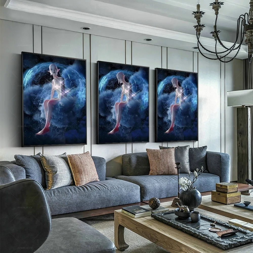 

Forbeauty 779 Туманность девушки Спрей Печать Водонепроницаемый холст настенное искусство для роскошного домашнего декора