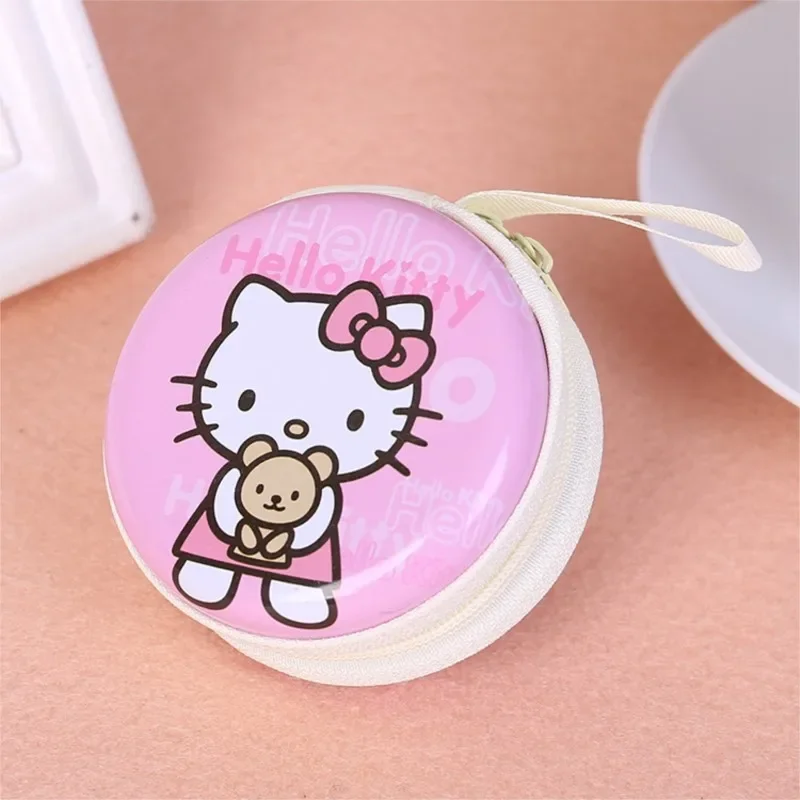 Портмоне Hello Kitty Kawaii портативный милый Sanrios Bluetooth-гарнитура сумка для хранения