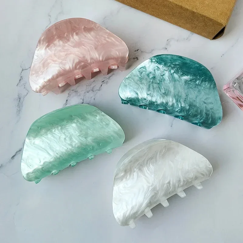 Большие когти для волос женщин модные ацетатные заколки во французском стиле с