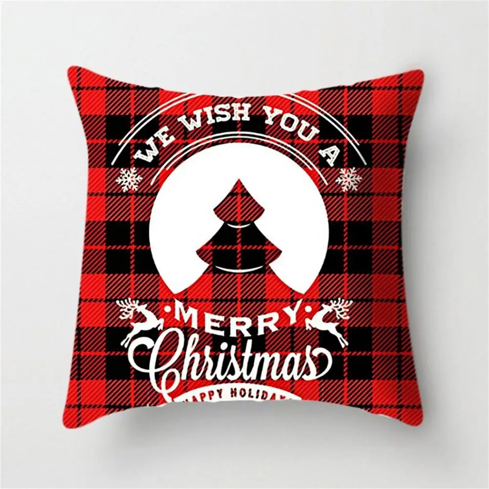 

Attractive Throw Pillow Case Decorative Smooth Square Pillowcase Reindeer Square Throw Pillow Case