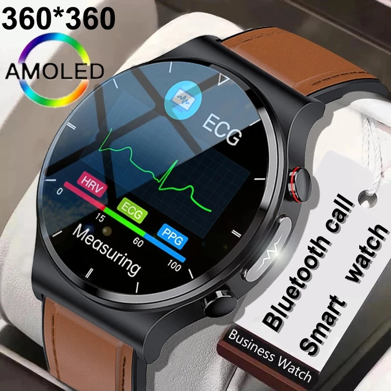 

2022 Thermometer Smart Watch 360*360 HD Full Touch Screen ECG Heart Rate Monitor Blood Oxygen Sports Smartwatch Weather Forecast