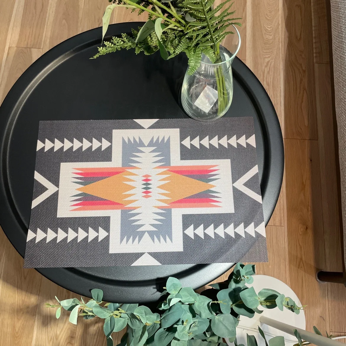 

30*45Cm Ethnic Pattern Creative Western Food Mat Insulation Coaster Washable Quick Dry Coffee Table Placemats For Table