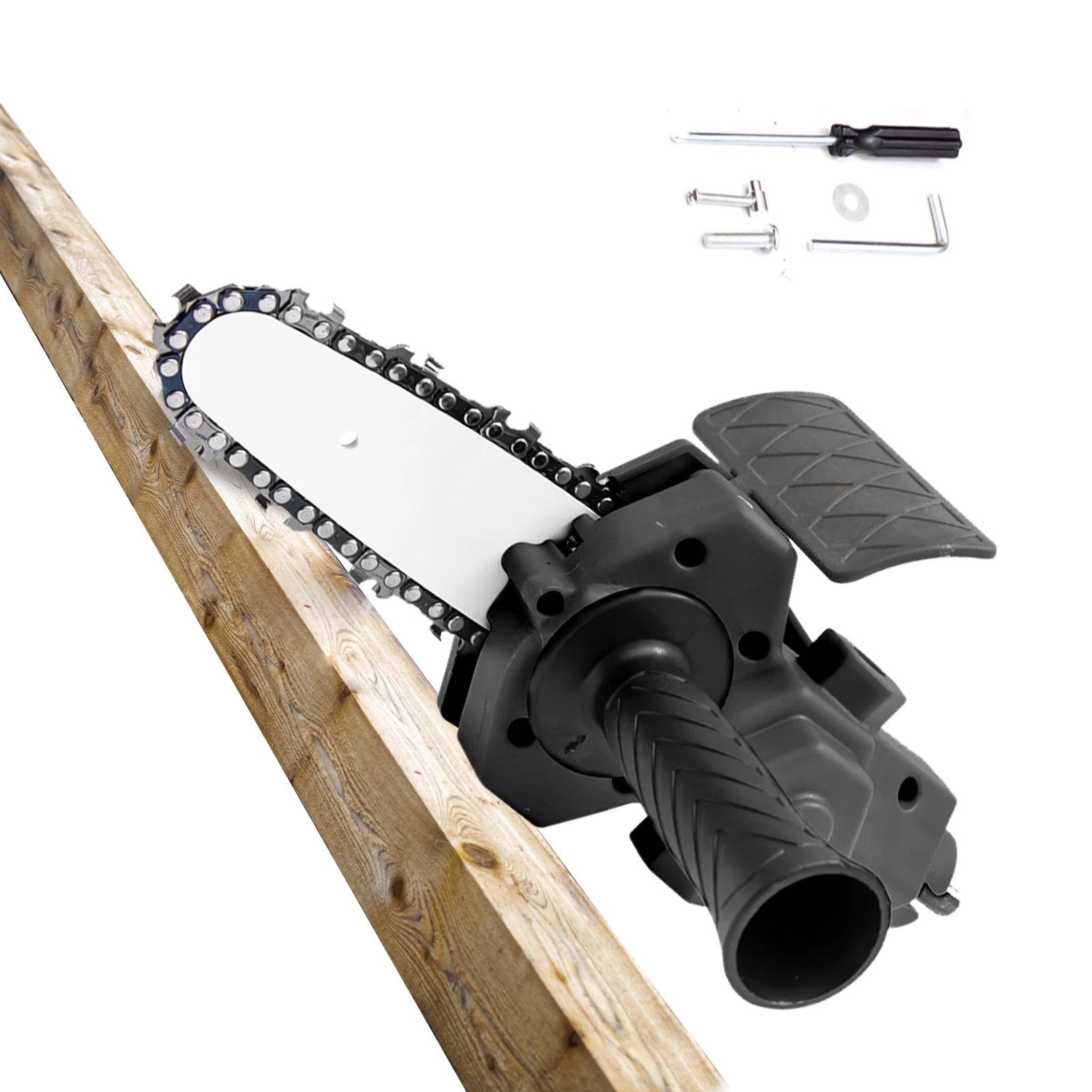 

Electric Drill Modified To Electric Chainsaw Attachment Electric Chainsaws Accessory Practical Modification Tool Set Wood Cutter