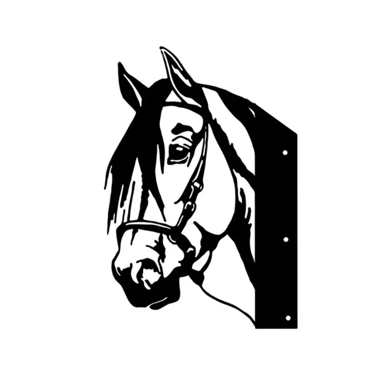 

Metal Peeping Horse Head Decor Animal Statue Party Background Decoration for Girl Boys Holiday Party Decoration DropShip