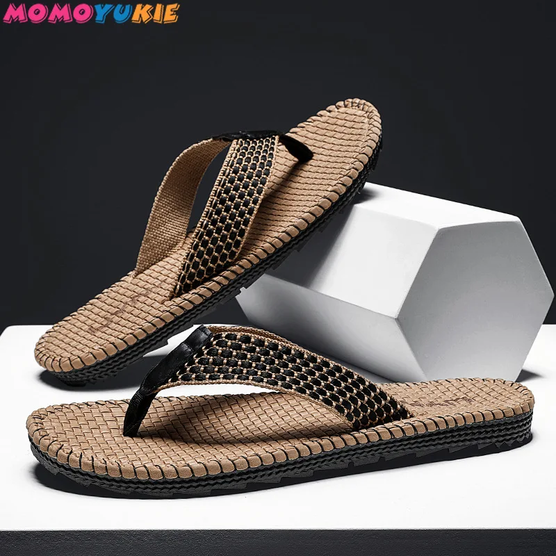 

Beach Holidays Sandals Anti-Slip Indoor Outdoor Casual Shoes Home Slippers for Men Slides 2023 New Men Summer Flip Flops Flat