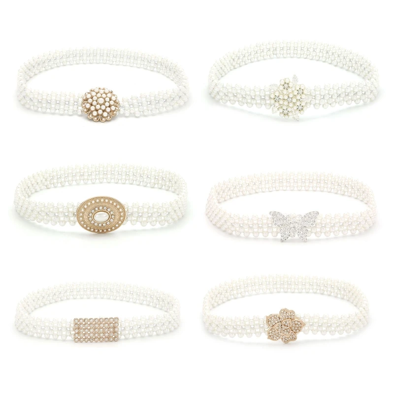 

Pearl Bead Belt For Women Dresses Wedding Dress Belts Dress Decorative Belt DXAA