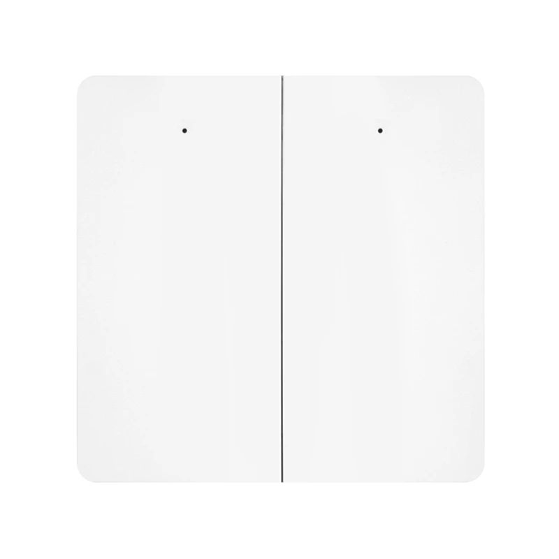 

Tuya Smart Zigbee Self Power Scene Switch White ABS For Automation Scenario,2Gang