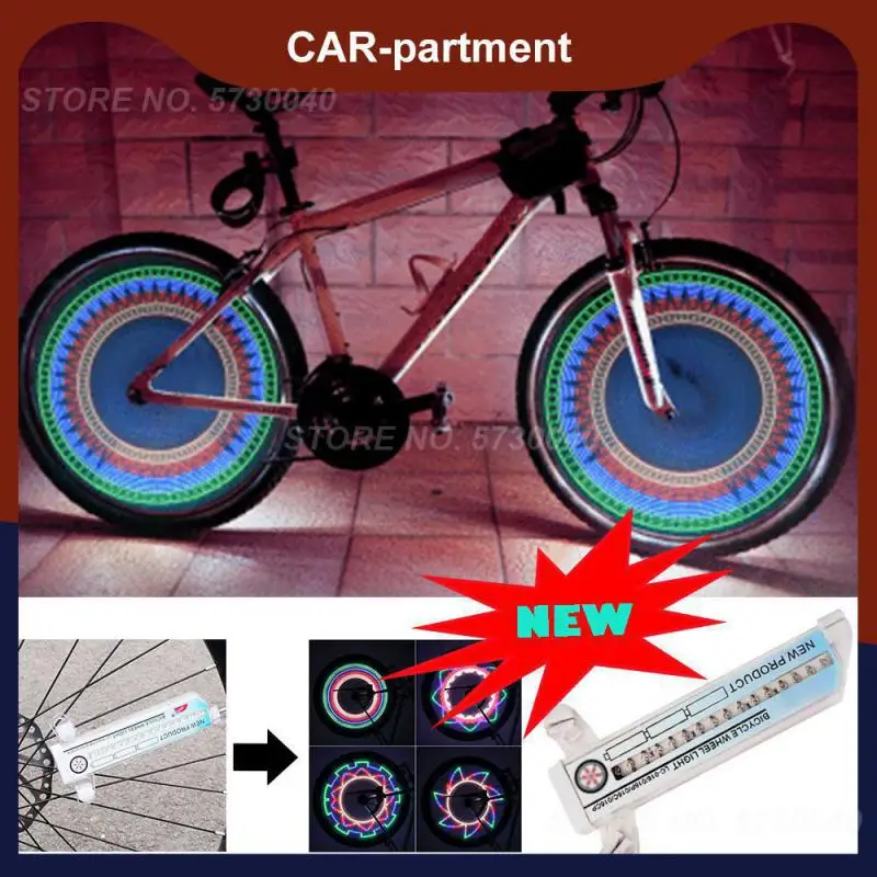 

Светодиодная вспышка для спиц, водонепроницаемый двухсторонний цветной велосипедный фонарь, велосипедные аксессуары для колес