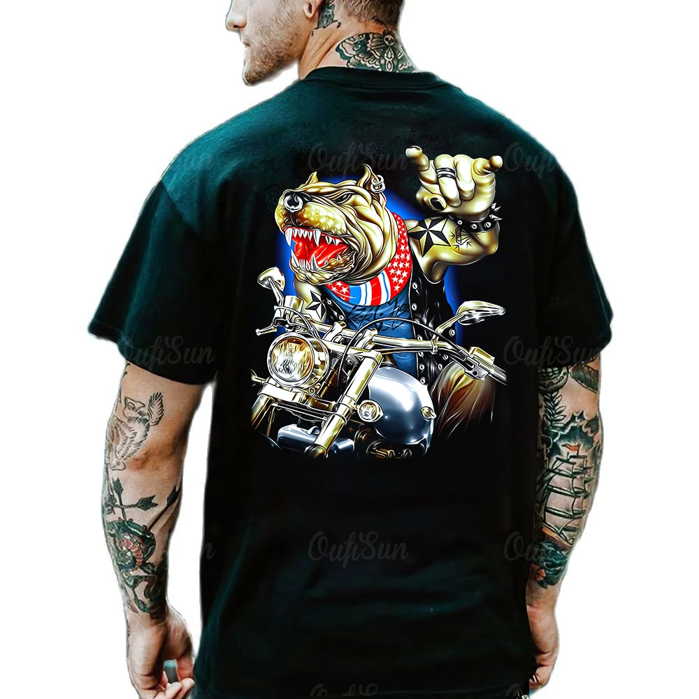 

Animal Vader Mens Animal Pattern Behind Clothing Man Short Sleeve Top Sports Boys T Shirts Oversized O Neck Casual Loose Garment