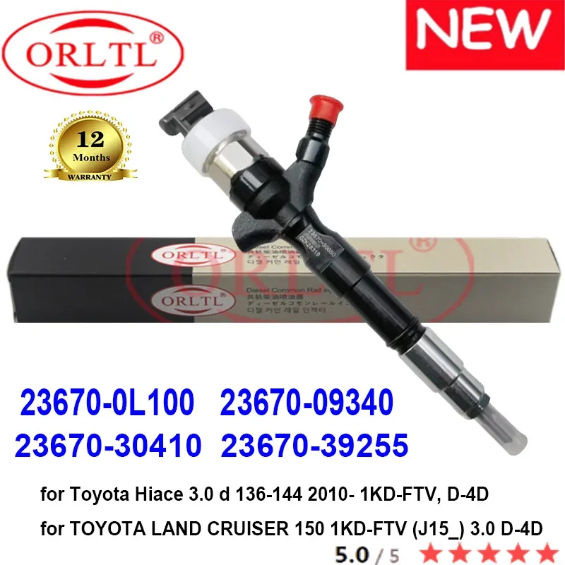 Новый инжектор общей топливной системы 23670-0L100 23670-30410 23670-09340 23670-39255 для Toyota Hilux 1KD 2KD