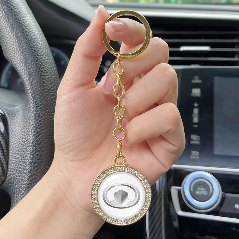 

Alloy Metal Car Emblem Keychain Key Ring Chain For Great Wall Hover H5 H3 Safe M4 Wingle Deer Voleex C30 Keyring Accessories