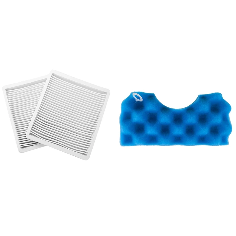 

2Pc Dust Filter Hepa Filter For Samsung Sc4300 Sc4470 Vc-B710W & 1X Blue Sponge Liver Filter Kit For Samsung Dj97-01040C