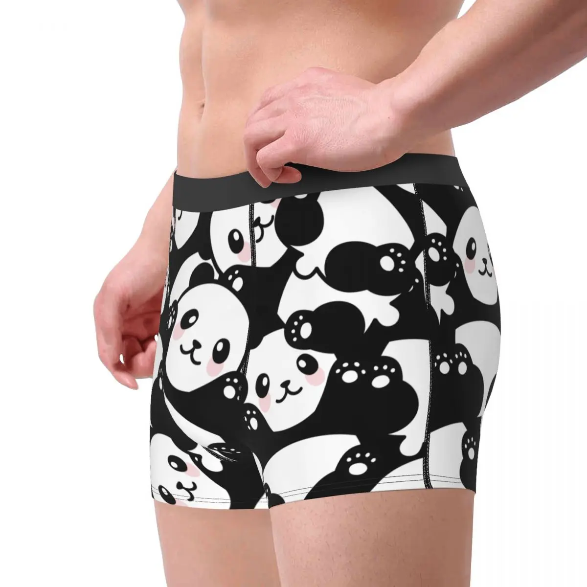 Мужское нижнее белье с милой пандой трусы-боксеры милым животным юмором мужские