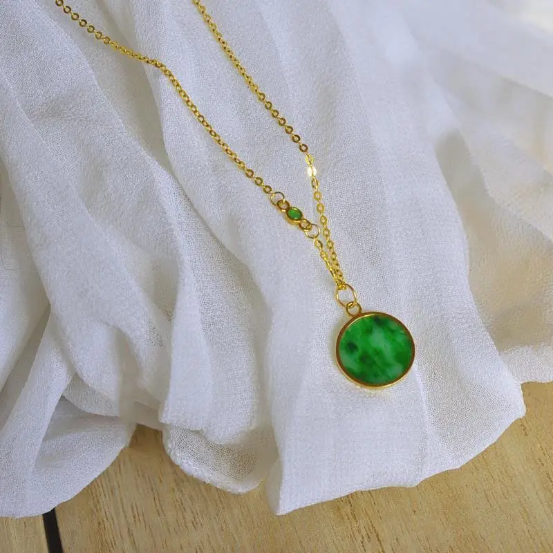 Новинка классический дизайн натуральный зеленый халцедон Минималистичная
