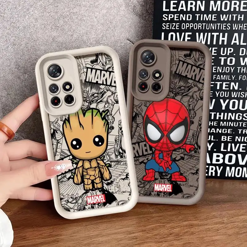 Чехол для телефона Marvel Groot Spiderman Xiaomi Mi 12T Pro 11 Lite Poco X3 NFC X5