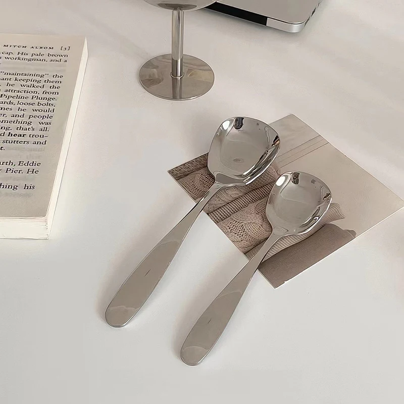 Большая Сервировочная Ложка Из Нержавеющей Стали С Четырехугольной Головкой