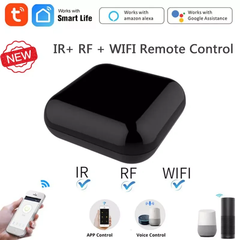 

NEW2023 /Smart Life WiFi+RF+IR Smart Remote Controller RF Appliances App Control Voice Control Work With Alexa Home