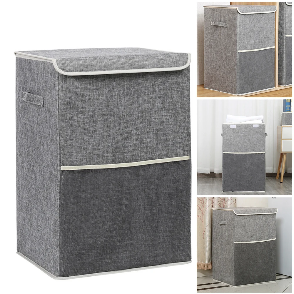 

Складная корзина для белья, органайзер для хранения грязной одежды, с ручкой, Штабелируемая Бытовая сумка